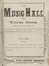 Music Hall and Theatre Review Saturday 17 January 1891 Page 1