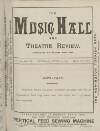 Music Hall and Theatre Review Saturday 24 January 1891 Page 1