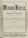 Music Hall and Theatre Review Saturday 14 February 1891 Page 1