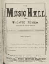 Music Hall and Theatre Review Saturday 21 February 1891 Page 1
