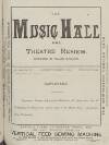 Music Hall and Theatre Review Saturday 07 March 1891 Page 1