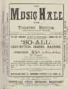 Music Hall and Theatre Review Saturday 09 May 1891 Page 1