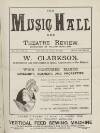 Music Hall and Theatre Review Saturday 18 July 1891 Page 1