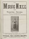 Music Hall and Theatre Review Saturday 26 September 1891 Page 1