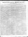 Baldwin's London Weekly Journal Saturday 07 November 1818 Page 1