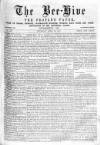 Bee-Hive Saturday 15 April 1871 Page 1