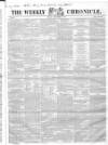 Weekly Chronicle (London) Sunday 02 December 1849 Page 1