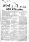 Weekly Chronicle (London) Saturday 10 May 1856 Page 1