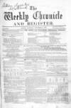 Weekly Chronicle (London) Saturday 22 November 1856 Page 1