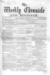 Weekly Chronicle (London) Saturday 07 November 1857 Page 1