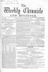 Weekly Chronicle (London) Saturday 14 November 1857 Page 1