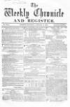 Weekly Chronicle (London) Saturday 09 January 1858 Page 1