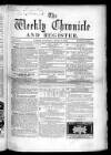 Weekly Chronicle (London) Saturday 05 March 1859 Page 1