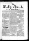 Weekly Chronicle (London) Saturday 21 May 1859 Page 1