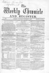 Weekly Chronicle (London) Saturday 06 October 1860 Page 1