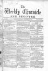 Weekly Chronicle (London) Saturday 09 November 1861 Page 1