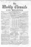 Weekly Chronicle (London) Saturday 04 January 1862 Page 1