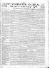 Westminster Journal and Old British Spy Saturday 17 September 1808 Page 1