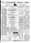 Oxfordshire Weekly News Wednesday 01 March 1876 Page 1