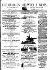 Oxfordshire Weekly News Wednesday 04 July 1877 Page 1