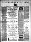 Oxfordshire Weekly News Wednesday 05 June 1878 Page 1