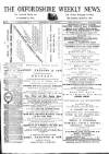 Oxfordshire Weekly News Wednesday 16 July 1879 Page 1