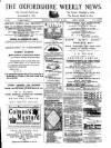 Oxfordshire Weekly News Wednesday 24 August 1881 Page 1