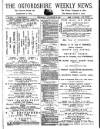 Oxfordshire Weekly News Wednesday 16 December 1885 Page 1