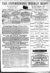 Oxfordshire Weekly News Wednesday 13 February 1889 Page 1