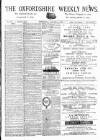 Oxfordshire Weekly News Wednesday 15 January 1890 Page 1