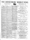 Oxfordshire Weekly News Wednesday 10 September 1890 Page 1