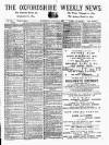 Oxfordshire Weekly News Wednesday 11 March 1891 Page 1