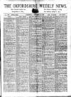 Oxfordshire Weekly News Wednesday 25 September 1901 Page 1