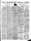 Oxfordshire Weekly News Wednesday 23 July 1902 Page 1