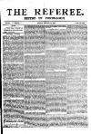 The Referee Sunday 25 January 1885 Page 1