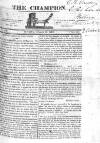 Champion (London) Sunday 10 March 1822 Page 1