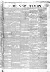 New Times (London) Thursday 21 November 1822 Page 1