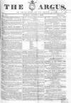 Argus, or, Broad-sheet of the Empire Sunday 04 August 1839 Page 1