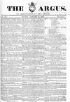 Argus, or, Broad-sheet of the Empire Sunday 13 October 1839 Page 1