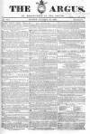 Argus, or, Broad-sheet of the Empire Sunday 20 October 1839 Page 1
