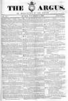 Argus, or, Broad-sheet of the Empire Sunday 03 November 1839 Page 1