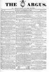 Argus, or, Broad-sheet of the Empire Sunday 17 November 1839 Page 1