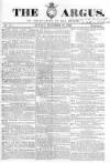Argus, or, Broad-sheet of the Empire Sunday 22 December 1839 Page 1