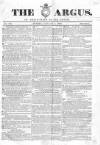 Argus, or, Broad-sheet of the Empire Sunday 05 January 1840 Page 1