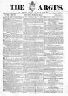 Argus, or, Broad-sheet of the Empire Sunday 08 March 1840 Page 1