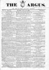 Argus, or, Broad-sheet of the Empire Sunday 19 July 1840 Page 1