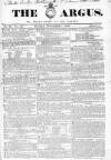 Argus, or, Broad-sheet of the Empire Sunday 01 November 1840 Page 1