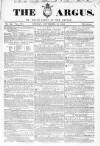 Argus, or, Broad-sheet of the Empire Sunday 15 November 1840 Page 1