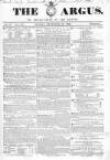 Argus, or, Broad-sheet of the Empire Sunday 20 December 1840 Page 1