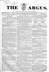 Argus, or, Broad-sheet of the Empire Saturday 21 August 1841 Page 1